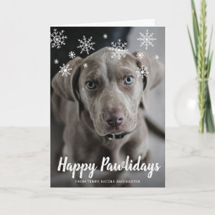 Happy Pawlidays Snowflakes Dog Foto Weihnachten