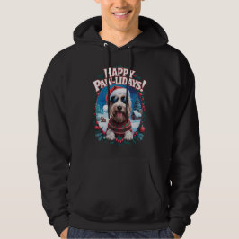 Happy Pawlidays Soft Coated Wheaten Terrier Xmas Hoodie