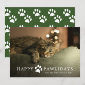 Happy Pawlidays Urlaubskarte Feiertagskarte (Vorne/Hinten)