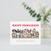 Happy Pawlidays Veterinary Feiertagspostkarte (Stehend Vorderseite)