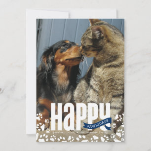 Happy Pawlidays Weihnachts-Weihnachtsfotokarte Feiertagskarte
