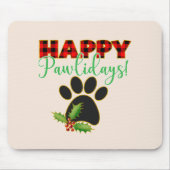 Happy Pawlidays | Weihnachtsgeschenk für Hunde län Mousepad (Vorne)