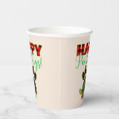 Happy Pawlidays | Weihnachtsgeschenk für Hunde län Pappbecher (Rechts)