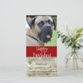 Happy Pawlidays | Weihnachtsgrüße Foto Feiertagskarte (Stehend Vorderseite)