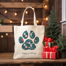 Happy Pawlidays Weihnachtshund Lover Tote Tasche