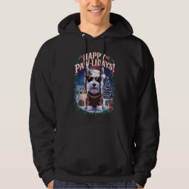 Happy Pawlidays West Highland White Terrier Xmas Hoodie