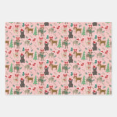 Happy Pawlidays Wrapping Paper Geschenkpapier Set (Vorderseite)