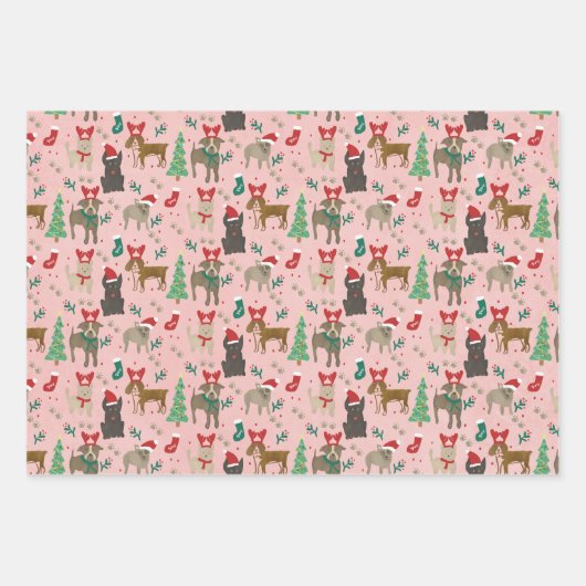 Happy Pawlidays Wrapping Paper Geschenkpapier Set (Vorderseite)