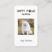 Happy Paws Dog Walking / Sitzen Visitenkarte (Vorderseite)