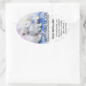 Happy Paws Oval Ovaler Aufkleber (Tasche)