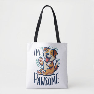 Happy pawsome dog Classic T - Shirt Tasche