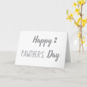 Happy Pawthers Day Pet Vatertag Karte (Gelbe Blume)