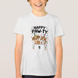 Happy Pawty Birthday Kids' Basic T - Shirt