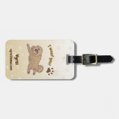 Happy Pekingese Dog Lover I Woof You Paws Gepäckanhänger (Vorderseite horizontal)