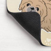 Happy Pekingese Dog Lover I Woof You Paws Mousepad (Ecke)