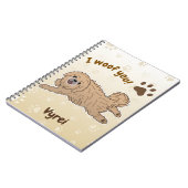 Happy Pekingese Dog Lover I Woof You Paws Notizblock (Linke Seite)