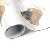 Happy Pekingese King Geschenkpapier (Rolleneckpunkt)