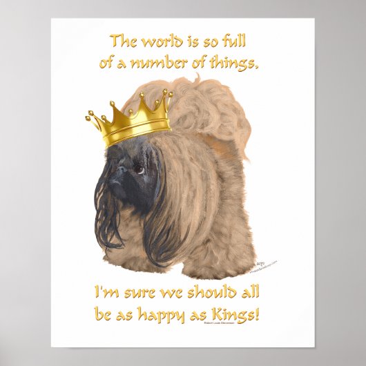 Happy Pekingese King Poster (Vorne)