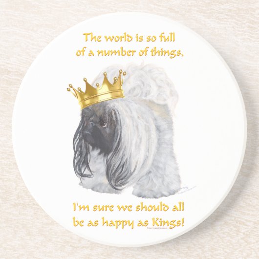 Happy Pekingese King Untersetzer (Vorne)
