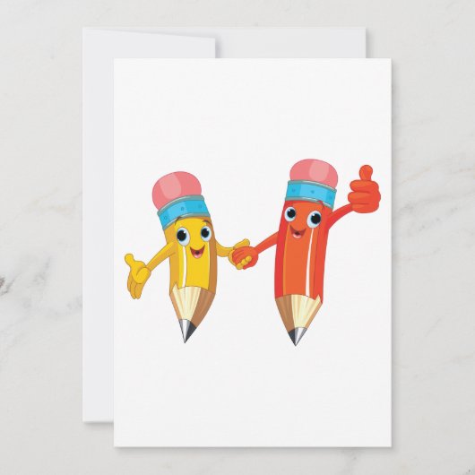 Happy Pencils Einladung (Vorderseite)