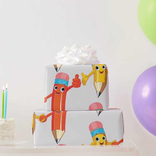 Happy Pencils Geschenkpapier