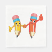 Happy Pencils Serviette (Vorderseite)