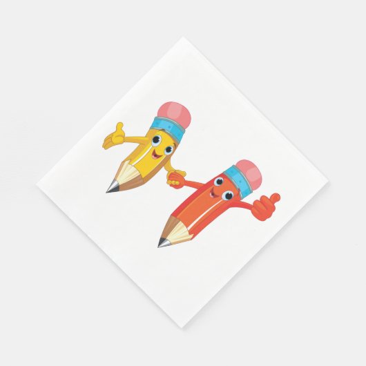 Happy Pencils Serviette (Ecke)