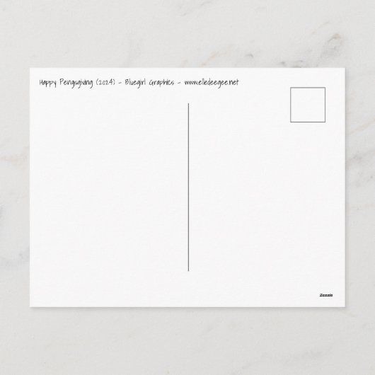 Happy Pengsgiving Feiertagspostkarte (Rückseite)