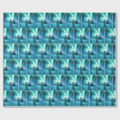 Happy Penguin Dancing Under Northern Lights Geschenkpapier (Flach)