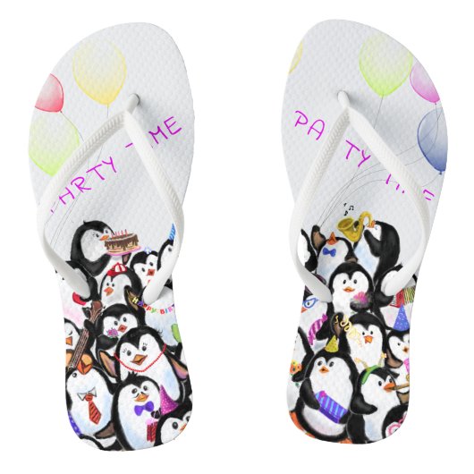 Happy Penguin Flip Flops Badesandalen (Fußbett)