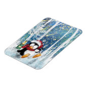 Happy Penguin - Frohe Weihnachten - Beifall Magnet (Linke Seite)
