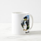 Happy Penguin Graduate Kaffeetasse (VorderseiteRechts)