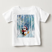 Happy Penguin - Weihnachten Baby T-shirt (Vorderseite)