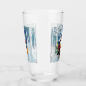 Happy Penguin - Weihnachten Glas (Rechts)