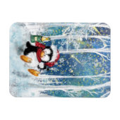 Happy Penguin - Weihnachten Magnet (Horizontal)
