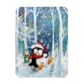 Happy Penguin - Weihnachten Magnet (Vertikal)