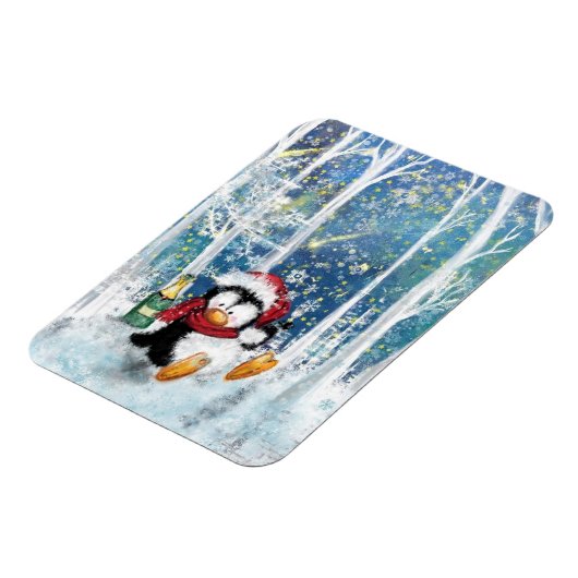 Happy Penguin - Weihnachten Magnet (Linke Seite)