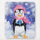 Happy Penguin - Weihnachten - Mousepad (Vorne)