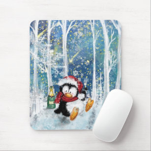 Happy Penguin - Weihnachten Mousepad