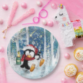 Happy Penguin - Weihnachten Pappteller (Party)