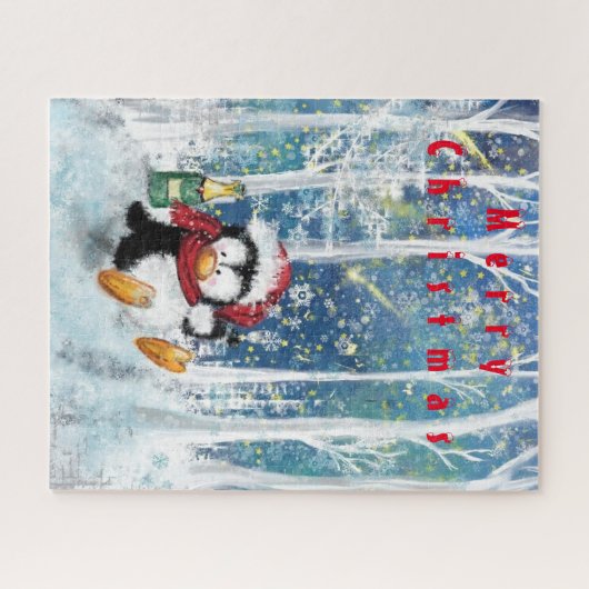 Happy Penguin - Weihnachten Puzzle (Horizontal)