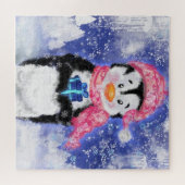 Happy Penguin - Weihnachten Puzzle (Horizontal)