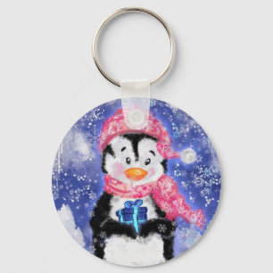 Happy Penguin - Weihnachten Schlüsselanhänger