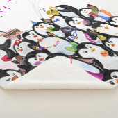 Happy Penguins Sherpa Blanket - Benutzerdefinierte Sherpadecke (3/4)