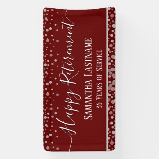 Happy Pension Budget Confetti Banner (Vertikal)