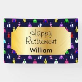 Happy Pension Horse Racing Jockey Silks Banner