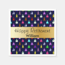 Happy Pension Horse Racing Jockey Silks Serviette