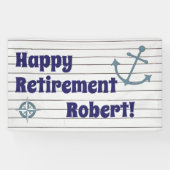 Happy Pension mit nautischer Anker Banner (Horizontal)