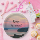 Happy Pension Pink Seascape Sunset Pappteller (Party)