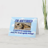 Happy Pension Verlassend Arbeit Schlafkatze Karte (Vorderseite)